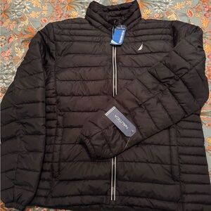 Nautica Men's Quilted Black Puffer Jacket